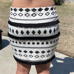 EXPRESS Black and White Skirt-